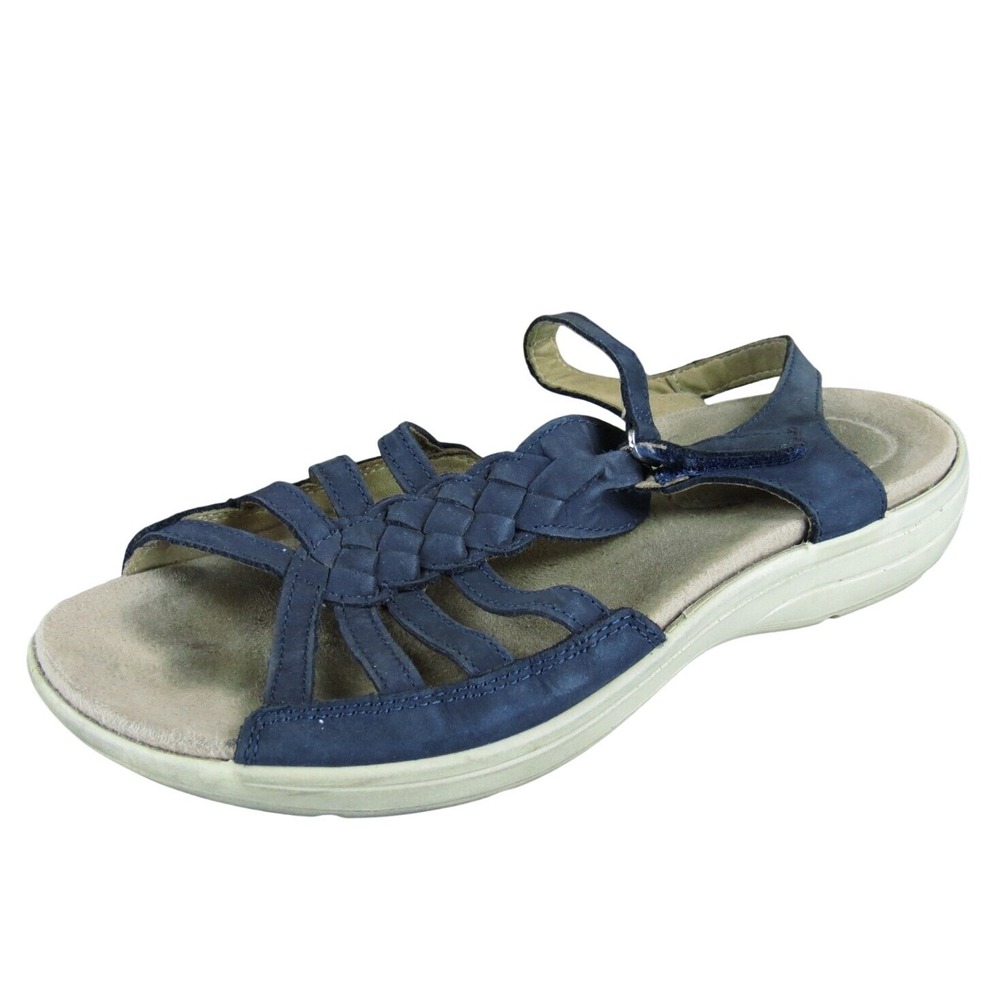 Hotter Women's Jenna Gladiator Blue Leather Sz 8.5‎ Medium  Used 2025
